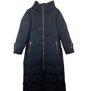 Calvin Klein Womens Sz L Long Hooded Parka Puffer Down Fill Warm Winter Jacket